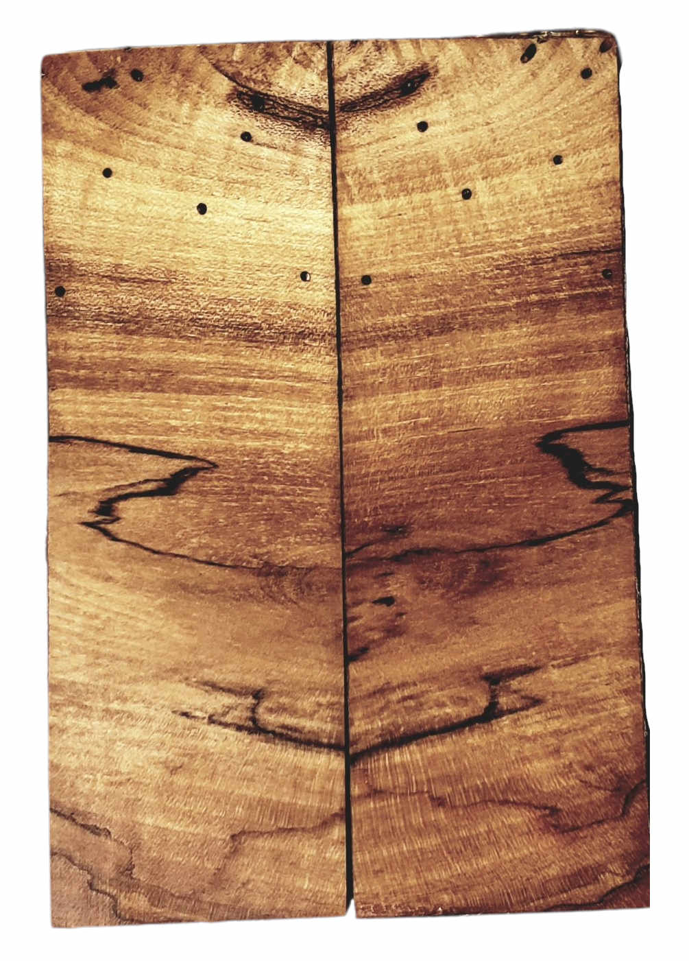 Stabilized Spalted Silver Maple Knife Scales (011)